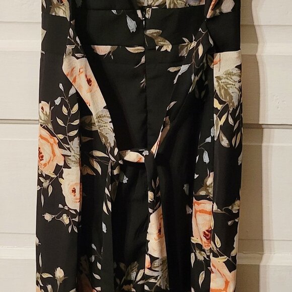 Shein Womens Floral Print Dress Fringe Tassel Hem Size Large - Picture 4 of 7